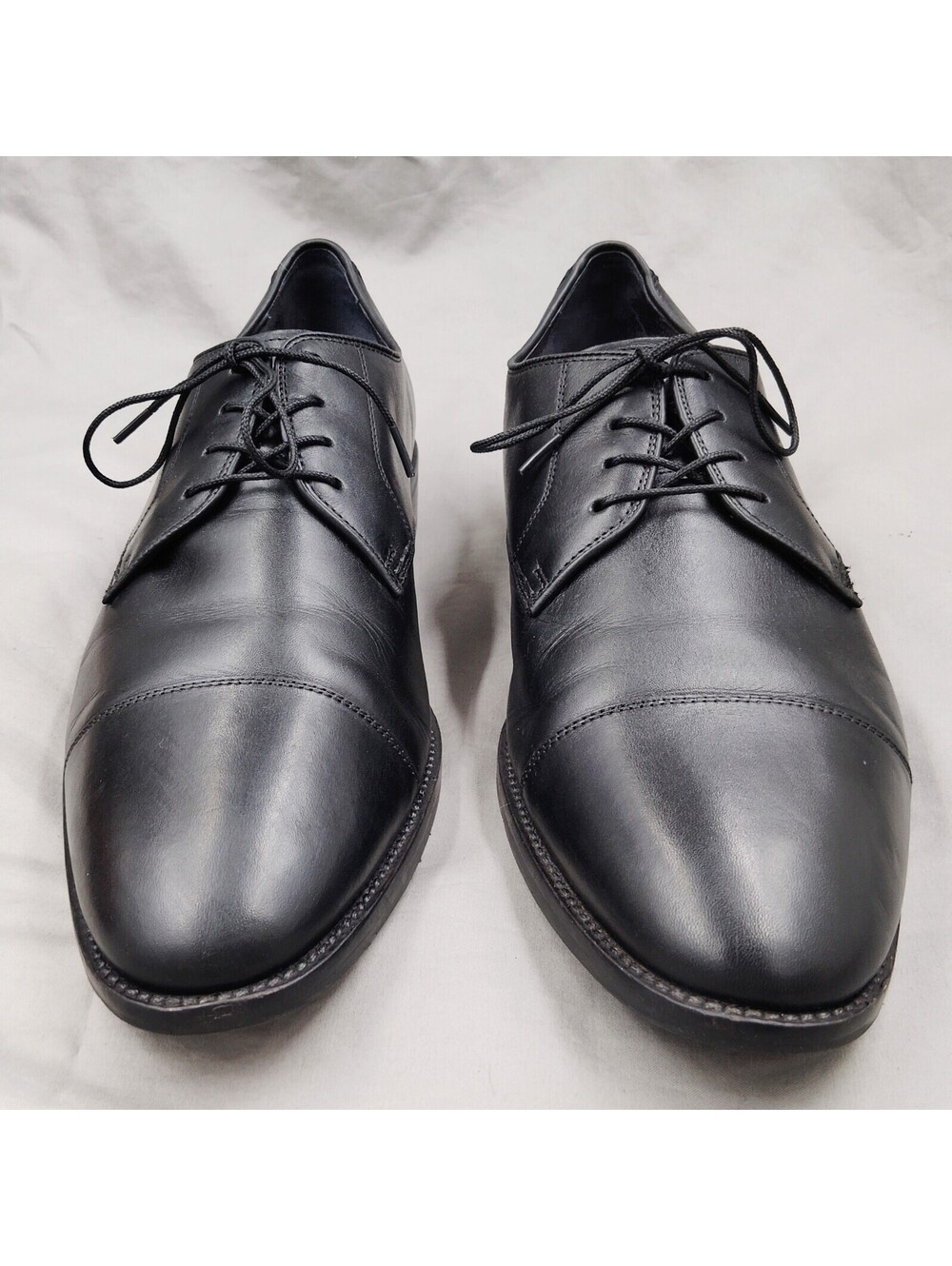Cole Haan C11630 Lenox Hill Men's 10.5 M Black Leather Cap Toe Dress Shoes